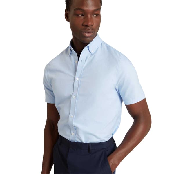 Ted Baker Herr Oxford Regular Kortärmad Skjorta L Ljusblå Light Blue L