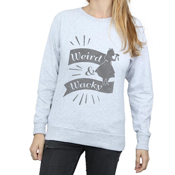 Disney Womens/Ladies Alice In Wonderland Weird And Wacky Sweats Heather Grey L