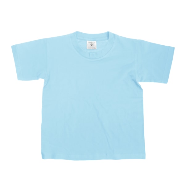 B&C Kids/Childrens Exact 150 kortärmad T-shirt (paket med 2) Sky Blue 3-4