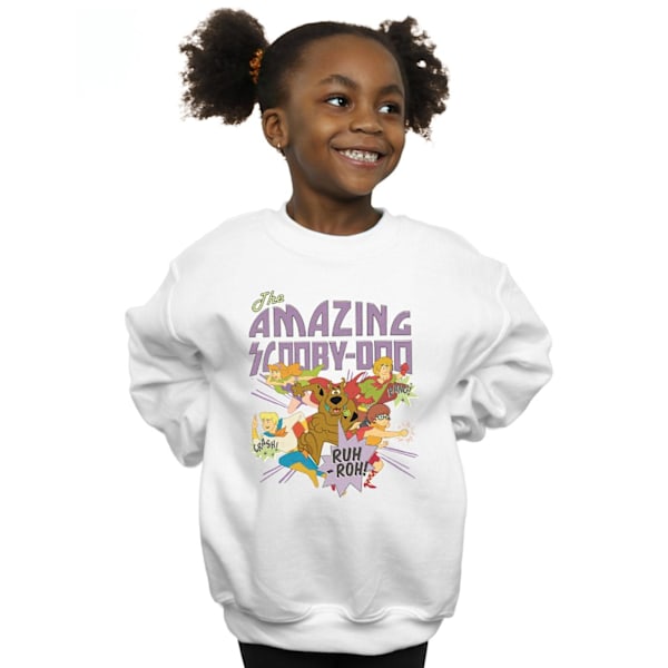 Scooby Doo Girls The Amazing Scooby Sweatshirt 7-8 år Vit White 7-8 Years