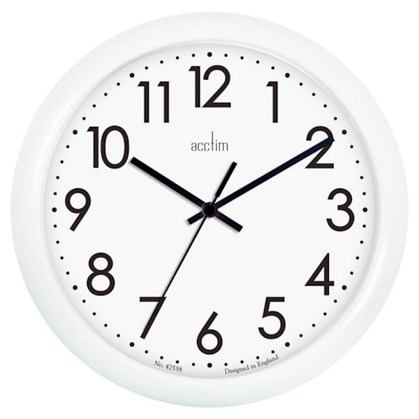 Acctim Abingdon Plast Väggklocka En Storlek Svart/Vit Black/White One Size