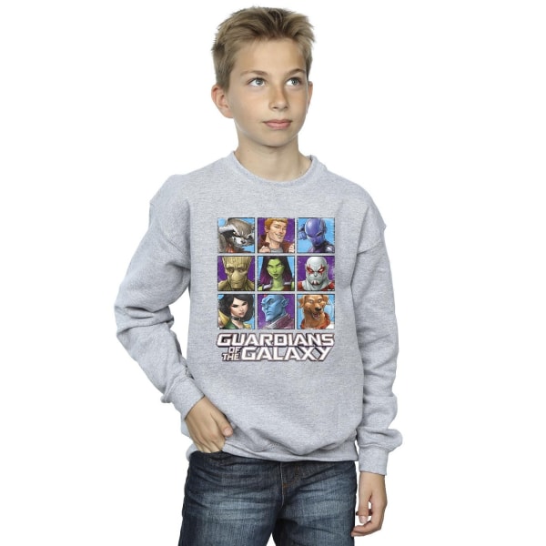 Guardians Of The Galaxy Boys Character Squares Sweatshirt 5-6 Y Sports Grey 5-6 Years
