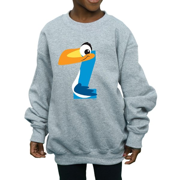 Disney Girls Alphabet Z Is For Zazu Sweatshirt 12-13 År Sportgrå Sports Grey 12-13 Years