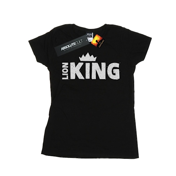Disney Dam/Kvinnor Lejonkungen Film Crown Bomull T-shirt L Black L