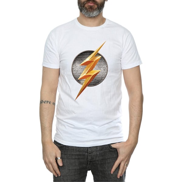 DC Comics Justice League Movie Flash Emblem T-shirt M Vit White M