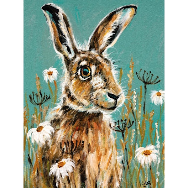 Louise Brown Watching Canvas Print 80cm x 60cm Grön/Brun/Vit Green/Brown/White 80cm x 60cm