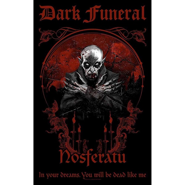 Dark Funeral Nosferatu Textil Affisch En Storlek Svart/Röd Black/Red One Size