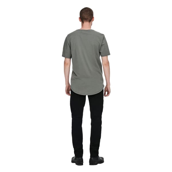 Only and Sons Herr Rundhalsad Oversized T-shirt M Grå Grey M