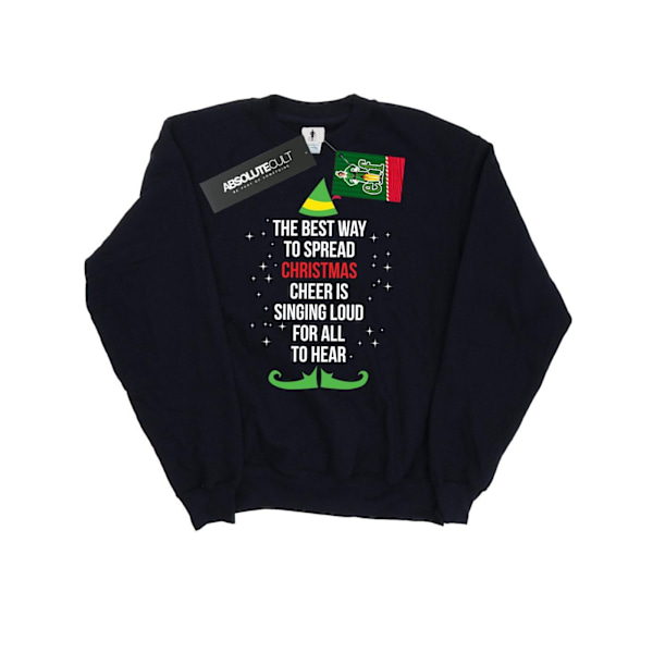 Elf Dam/Damer Julglädje Text Sweatshirt XL Svart Black XL