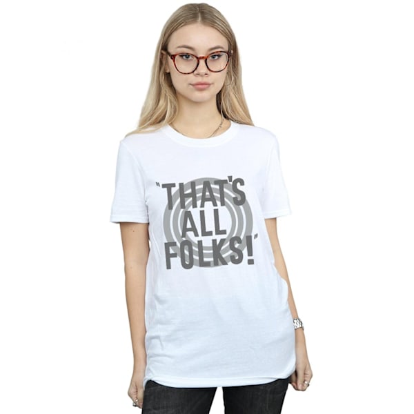 Looney Tunes Dam/Damer Det Är Allt Folk Text Bomull Pojkvän White XL