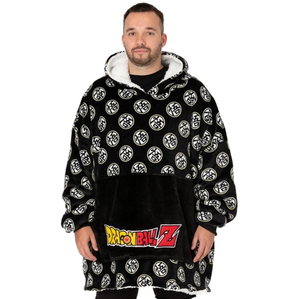 Dragon Ball Z Unisex Vuxen Oversized Hoodie Filt One Size Bl Black One Size