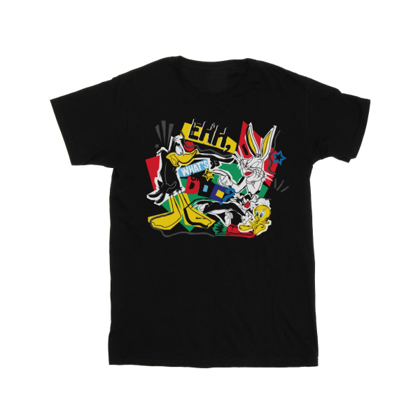 Looney Tunes Dam/Damer Skrot Collage Bomull Boyfriend T-shirt Black 3XL
