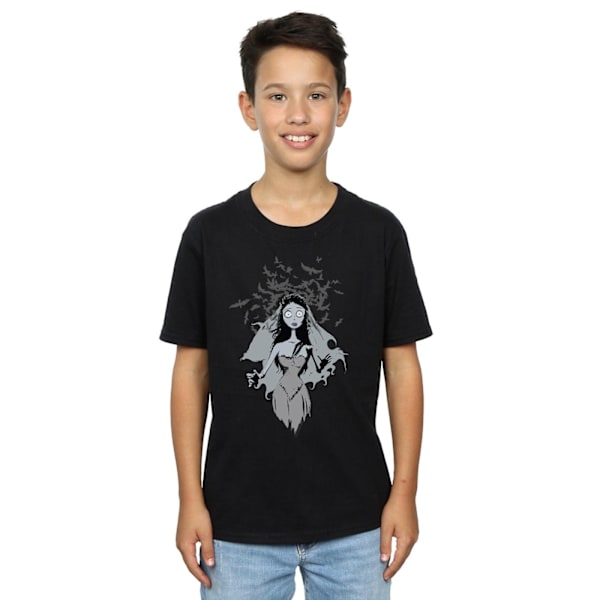 Corpse Bride Boys Crow Veil T-Shirt 9-11 år Svart Black 9-11 Years