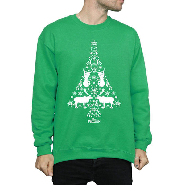 Disney Herr Frozen Julgran Sweatshirt L Irländsk Grön Irish Green L