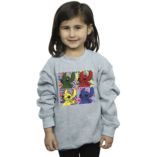 Disney Girls Lilo & Stitch Pop Art Sweatshirt 12-13 år Sport Sports Grey 12-13 Years