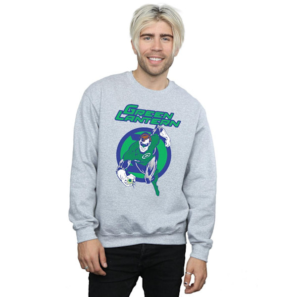 DC Comics Herr Grön Lykta Leap Sweatshirt L Sports Grey Sports Grey L
