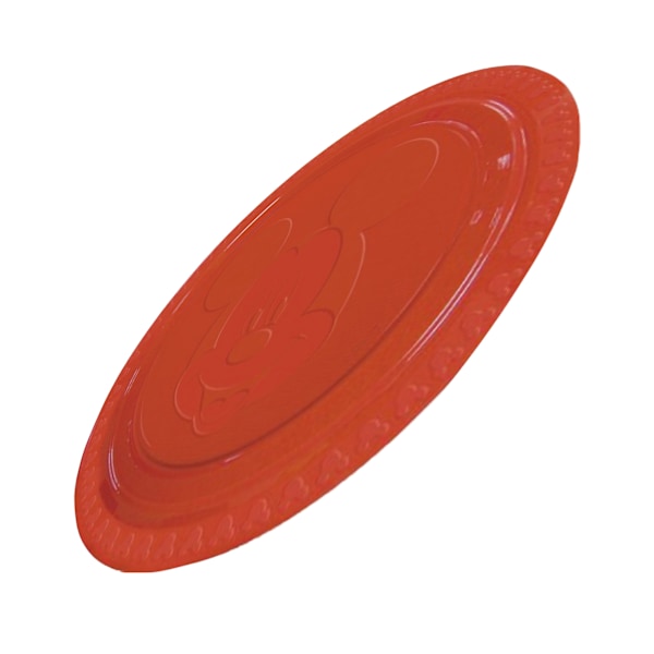 Disney Plast Embossed Mickey Mouse Middagstallrik (Förpackning om 8) O Red One Size