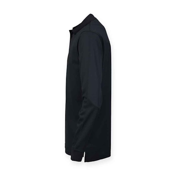 Henbury Vuxen Unisex Långärmad Coolplus Pikétröja 4XL Black 4XL
