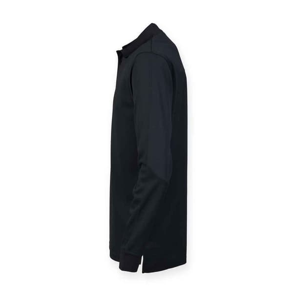 Henbury Vuxen Unisex Långärmad Coolplus Pikétröja M Blå Black M