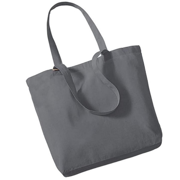 Westford Mill Organic Cotton Shopper Bag - 16 liter (förpackning med 2 Graphite Grey One Size