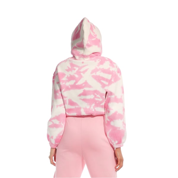 Light And Shade Dam/Dam Tie Dye Crop Hoodie S Ljusrosa Light Pink S
