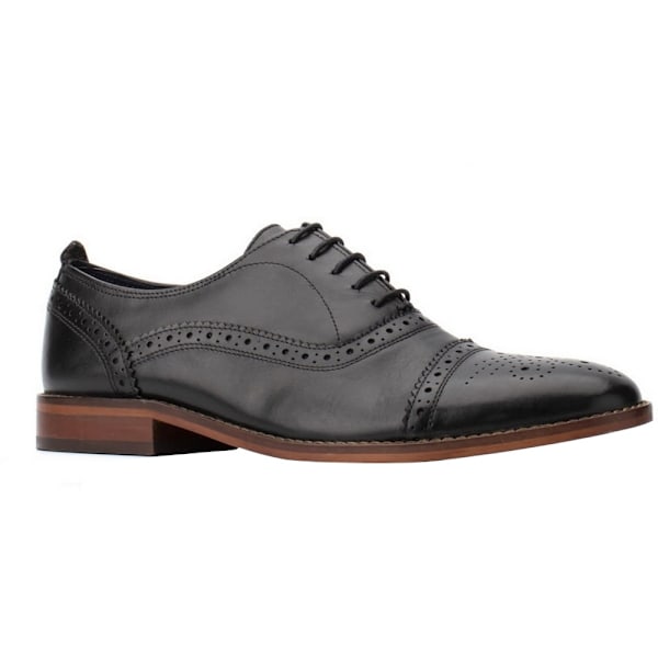 Base London Herr Cast Waxy Snörning Läder Brogue Sko 10 UK Svart Black 10 UK