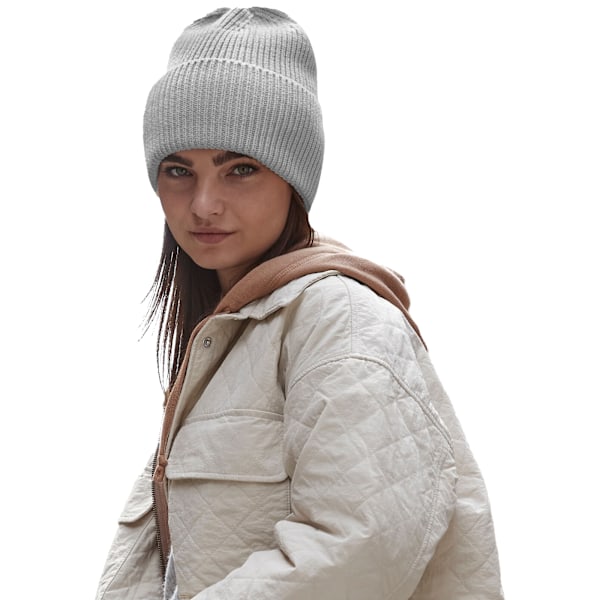 Beechfield Cuffed Oversized Beanie One Size Light Grey Light Grey One Size