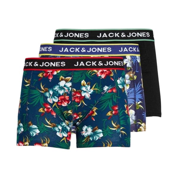 Jack And Jones Badbyxor för män med blommönster (3-pack) XXL Mult Multicoloured XXL