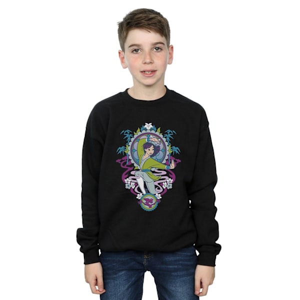 Disney Boys Mulan Ornamental Sweatshirt 12-13 år Svart Black 12-13 Years