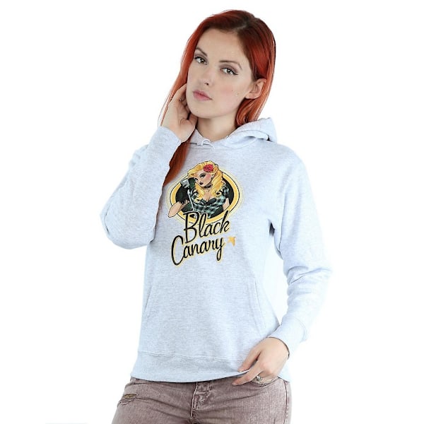 DC Bombshells Dam/Kvinnor Svart Kanarie Heather Hoodie M Heath Heather Grey M