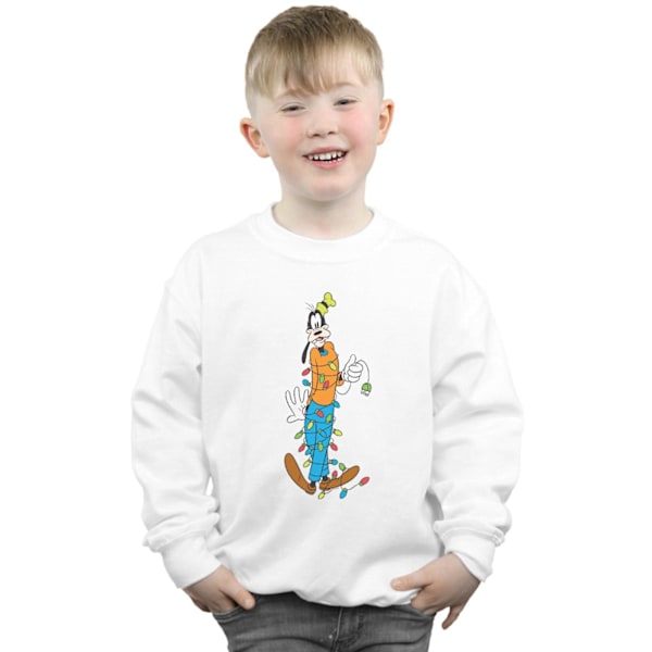 Disney Goofy Julbelysning Sweatshirt 5-6 år Vit White 5-6 Years