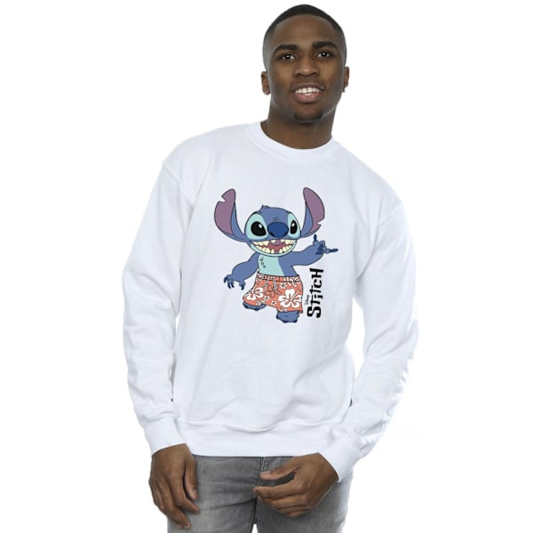 Disney Herr Lilo & Stitch Bermuda Shorts Sweatshirt M Vit White M