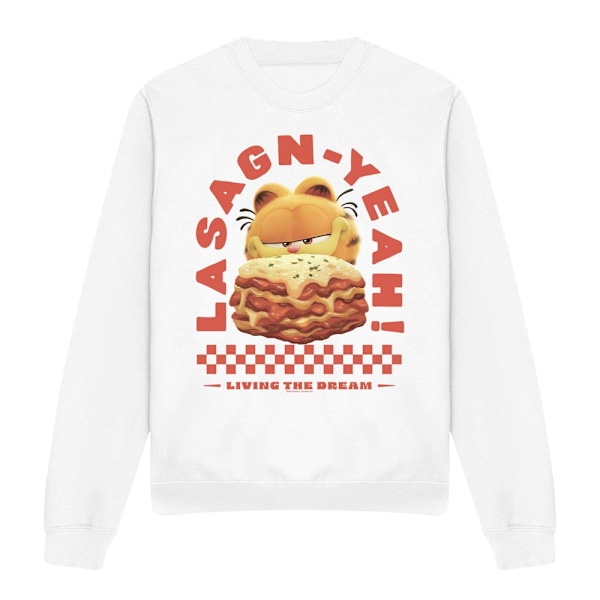 Garfield Filmen Unisex Vuxen Lasagnyeah Sweatshirt XL Vit White XL