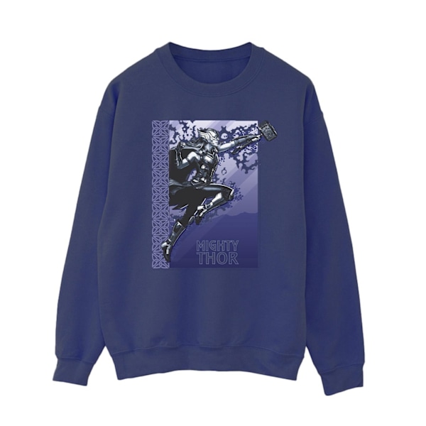 Marvel Dam/Kvinnor Thor Love And Thunder Mighty Thor Sweatshirt Navy Blue M