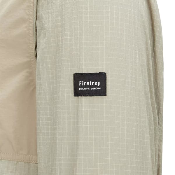 Firetrap Herr Lättviktsjacka med huva S Khaki Khaki S