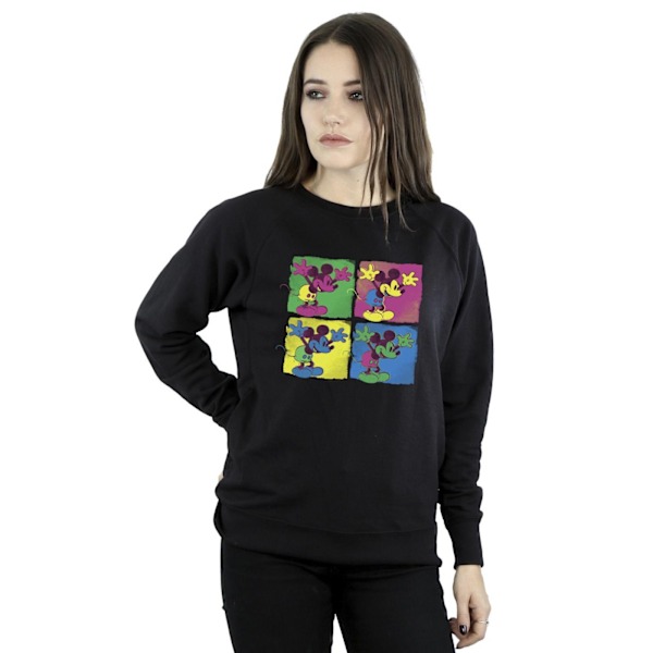Disney Dam/Kvinnor Mickey Mouse Pop Art Sweatshirt XXL Svart Black XXL