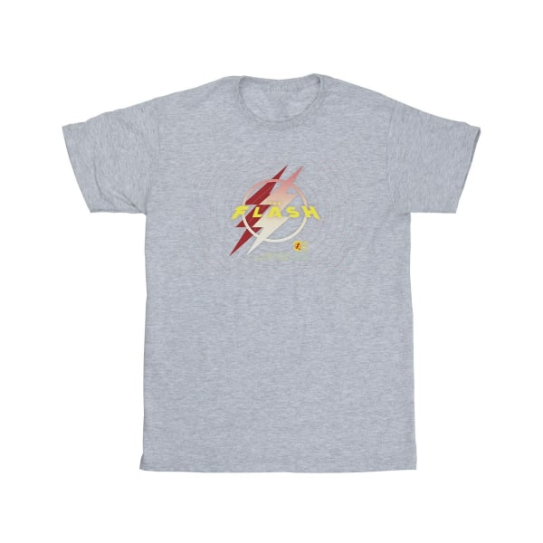DC Comics Girls The Flash Lightning Logo Bomull T-shirt 7-8 år Sports Grey 7-8 Years