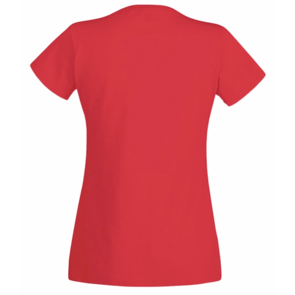 Womens/Ladies Value Fitted Short Sleeve Casual T-Shirt Medium B Bright Red Medium