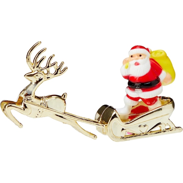 Anniversary House Santa Claus Plastic Cake Topper (paket med 72) Gold/Red One Size