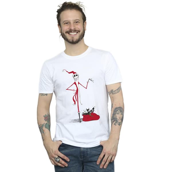 The Nightmare Before Christmas Julklappar T-shirt för män White L