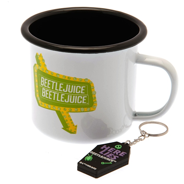Beetlejuice I Myself Am Strange And Unusual Enamel Mug Set One White/Green/Black One Size
