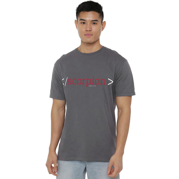 Scorpion Herr Logo T-Shirt 4XL Kolgrå Charcoal 4XL