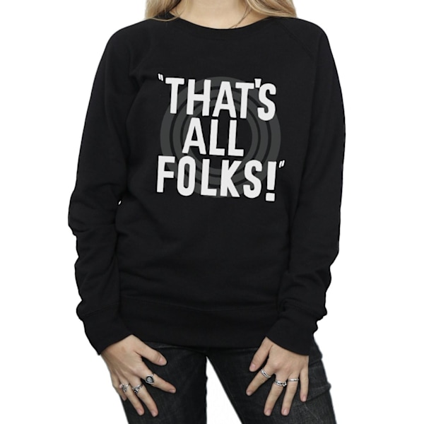 Looney Tunes Dam/Damer That´s All Folks Text Sweatshirt L B Black L