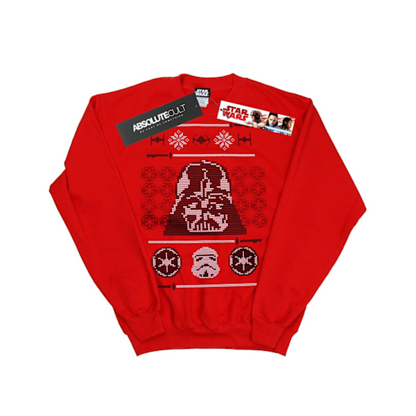Star Wars Jul Vader Head Fair Isle Sweatshirt XL Röd Red XL