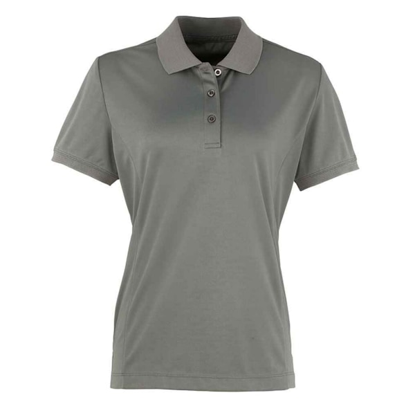 Premier Dam/Kvinnor Coolchecker Pique Poloshirt 10 UK Mörk G Dark Grey 10 UK