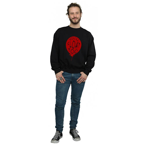 It Herr Pennywise You´ll Float Too Sweatshirt M Svart Black M