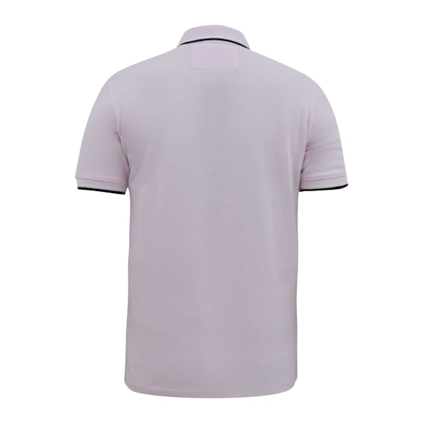 Duke Herr D555 Hamford 2 Tipped Pique Kingsize Poloskjorta XXL Rosa Pink XXL