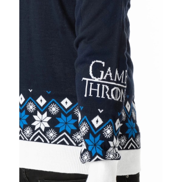 Game Of Thrones Unisex Vuxen Stark Stickad Jultröja M B Blue/White M