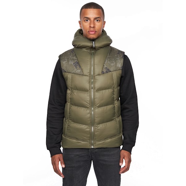 Duck and Cover Herr Rierson Huvad Gilet M Mörk Oliv Dark Olive M