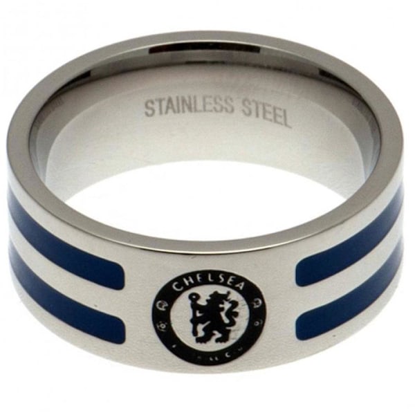 Chelsea FC Färg Stripe Ring Liten Silver/Blå Silver/Blue Small